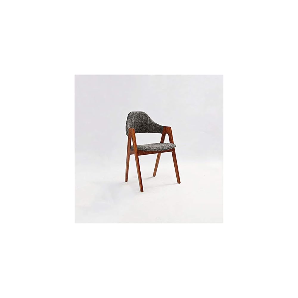 Renovation House Floor Chair Solid Wood Chair Chair Sofa Chair in Solid Wood Recliner for Bedroom Dining Living Room Office (Color : Black Size : 80 * 45 * 48cm)