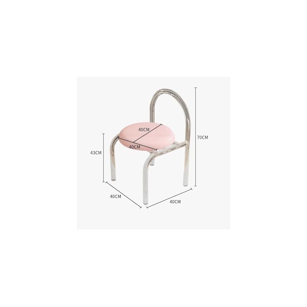 Modern Acrylic Vanity Chair with Backrest - Transparent Crystal Design, Plush Velvet Upholstery, High-Density Foam, Non-Slip Base - Stylish & Comfortable for Home/Office Use (Milky White)