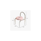 Modern Acrylic Vanity Chair with Backrest - Transparent Crystal Design, Plush Velvet Upholstery, High-Density Foam, Non-Slip Base - Stylish & Comfortable for Home/Office Use (Milky White)