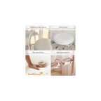 Modern Acrylic Vanity Chair with Backrest - Transparent Crystal Design, Plush Velvet Upholstery, High-Density Foam, Non-Slip Base - Stylish & Comfortable for Home/Office Use (Milky White)