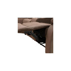 Reclining Sectional Sofa Set, L Shaped Recliner Couch with Cup Holder and Storage Console for Home Theater & Living Room, Brown