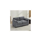 Loveseat Sofa, Modern 2 Seater Corduroy Sofa Couch for Living Room Bedroom Reading Room Office, Dark Gray