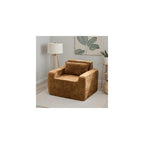 Boneless Accent Chair Set of 2, 42'' Wide Oversized Boneless Sofa, Chenille Mid Century Modern Armchair for Living Room Bedroom, Comfy Accent Chair Single Sofa, Brown