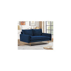 Container Furniture Direct Kent Modern Loveseat, European Style Velvet Living Room Furniture with Tapered Legs, Vintage Flair, and Sleek Design, Love Seat, Dark Blue